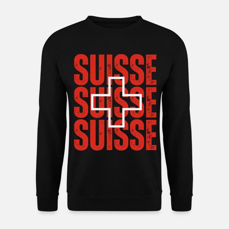 Flagge der Schweiz, Schweizer Stolz - Unisex Pullover - Schwarz