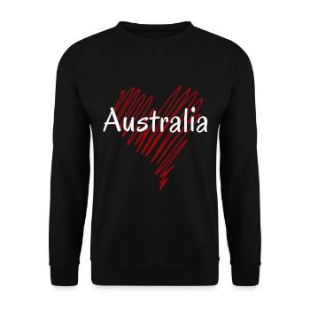 Ich liebe Australien, australischen Stolz - Unisex Pullover - Schwarz - Vorne - Alina (178cm) & Michal (187cm)