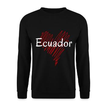 J’aime l’Équateur, fierté équatorienne - Sweat-shirt Unisexe - noir - Devant - Alina (178cm) & Michal (187cm)