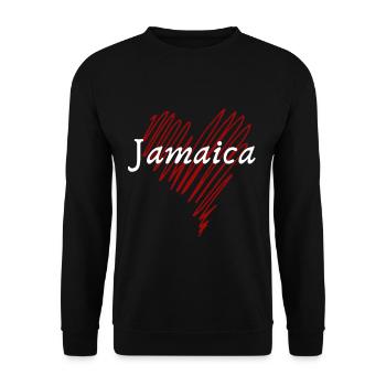 J’aime la Jamaïque, fabriquée en Jamaïque - Sweat-shirt Unisexe - noir - Devant - Alina (178cm) & Michal (187cm)