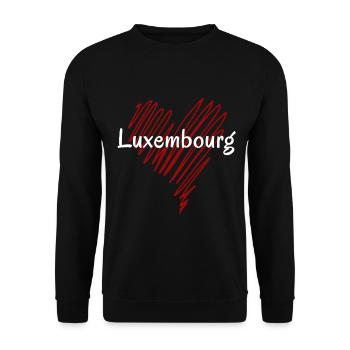 I Love Luxembourg, Luxembourg Pride - Unisex Sweatshirt - black - Front - Alina (178cm) & Michal (187cm)