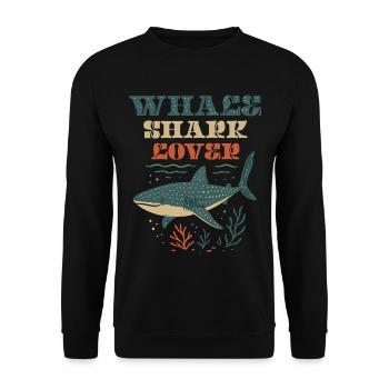 Whale Shark Lover - Unisex Sweatshirt - black - Front - Alina (178cm) & Michal (187cm)