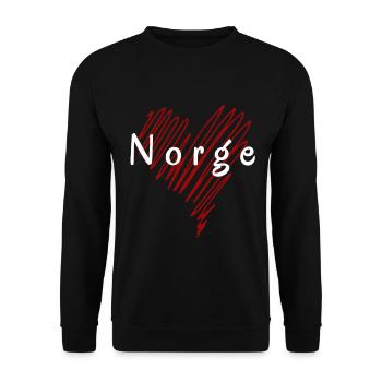 I love Norway, heart Norway - Unisex Sweatshirt - black - Front - Alina (178cm) & Michal (187cm)