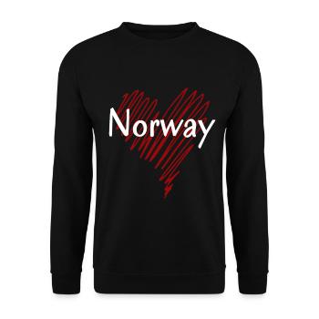 I love Norway, Norwegian pride - Unisex Sweatshirt - black - Front - Alina (178cm) & Michal (187cm)