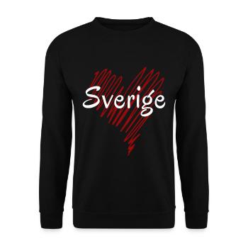J’adore la Suède, la fierté suédoise - Sweat-shirt Unisexe - noir - Devant - Alina (178cm) & Michal (187cm)
