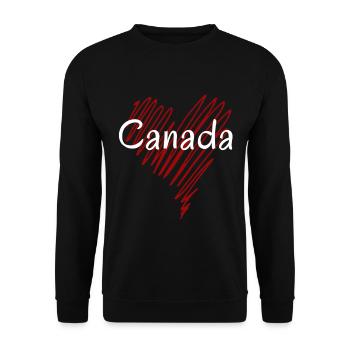 I love Canada, Canadian pride - Unisex Sweatshirt - black - Front - Alina (178cm) & Michal (187cm)