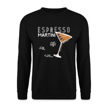Espresso Martini Vibes rétro - Art vintage - Sweat-shirt Unisexe - noir - Devant - Alina (178cm) & Michal (187cm)