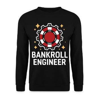 Bankroll Engineer Gambling Gambler - Unisex Sweatshirt - black - Front - Alina (178cm) & Michal (187cm)