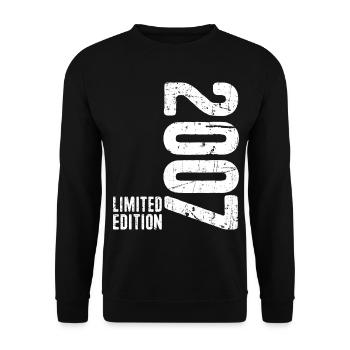 Vintage 2007 18th Birthday Limited Edition 2007 - Unisex Pullover - Schwarz - Vorne - Alina (178cm) & Michal (187cm)