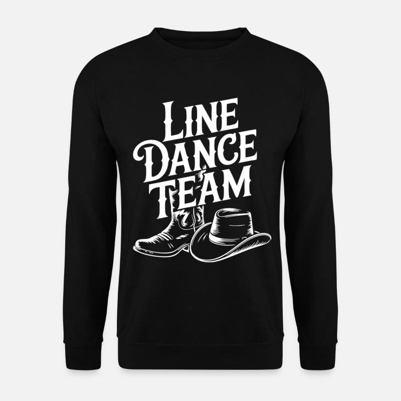Line Dance Team Boots Hat - Unisex Sweatshirt - black