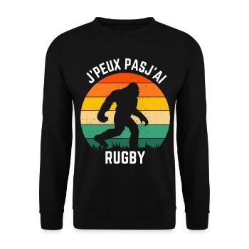 Sasquatch Rugby Retro Sun - Unisex Sweatshirt - black - Front - Alina (178cm) & Michal (187cm)