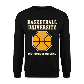 Basketball University: Institute of Defense - Unisex Sweatshirt - black - Front - Alina (178cm) & Michal (187cm)