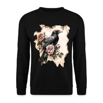 Raven - Unisex Sweatshirt - black - Front - Alina (178cm) & Michal (187cm)