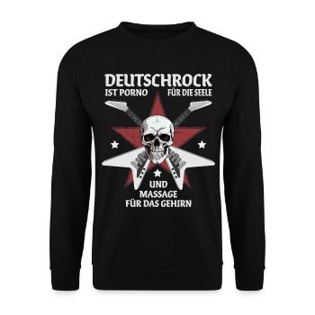 German rock is porn for the soul - Unisex Sweatshirt - black - Front - Alina (178cm) & Michal (187cm)