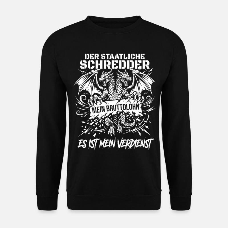 Der Staatliche Drachen Schredder - Unisex Pullover - Schwarz
