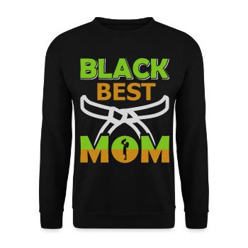 Black Best Mom Shirt Proud Mother Gift - Unisex Sweatshirt - black - Front - Alina (178cm) & Michal (187cm)