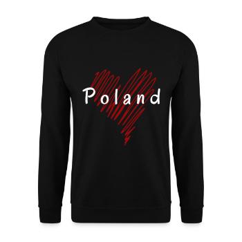 J'aime la Pologne, mon cœur est en Pologne - Sweat-shirt Unisexe - noir - Devant - Alina (178cm) & Michal (187cm)