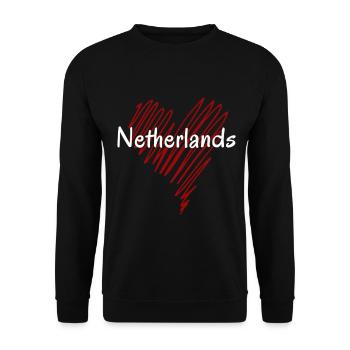 J’aime Holland, cœur Holland - Sweat-shirt Unisexe - noir - Devant - Alina (178cm) & Michal (187cm)