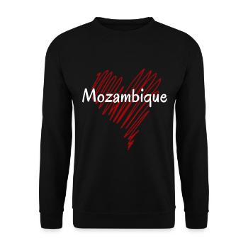 Ich liebe Mosambik, Herz Mosambik - Unisex Pullover - Schwarz - Vorne - Alina (178cm) & Michal (187cm)