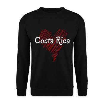 I love Costa Rica, heart of Costa Rica - Unisex Sweatshirt - black - Front - Alina (178cm) & Michal (187cm)
