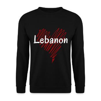 J’aime le Liban, c’est le cœur du Liban - Sweat-shirt Unisexe - noir - Devant - Alina (178cm) & Michal (187cm)