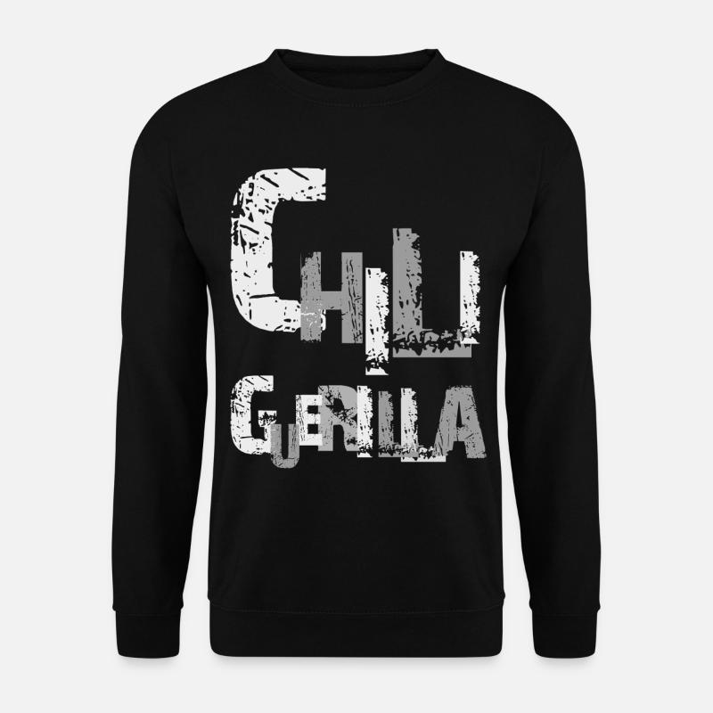 Chili Grunge Typography, Chiliguerilla - Unisex Pullover - Schwarz