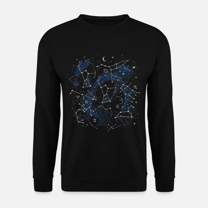 Stern Karte - Unisex Pullover - Schwarz