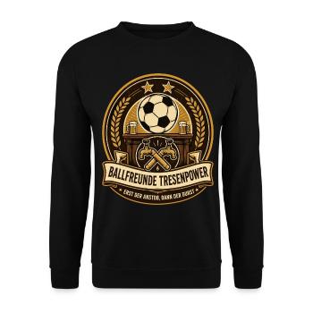 Ballfreunde Tresenpower - Unisex Pullover - Schwarz - Vorne - Alina (178cm) & Michal (187cm)