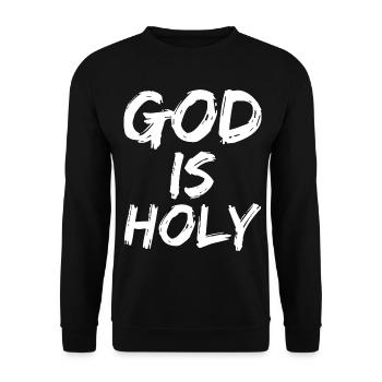 god is holy - Unisex Pullover - Schwarz - Vorne - Alina (178cm) & Michal (187cm)
