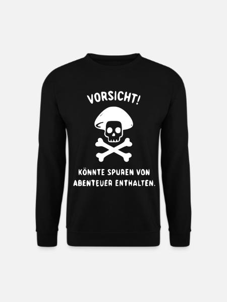 Vorsicht Abenteuerzeichen - Unisex Pullover - Schwarz