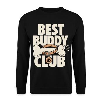 Meilleur club d’amour canin - Sweat-shirt Unisexe - noir - Devant - Alina (178cm) & Michal (187cm)