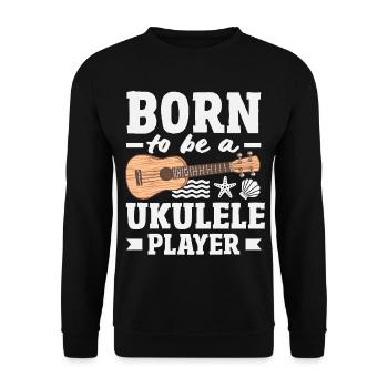 Funny Ukulele Designs and Sayings - Unisex Sweatshirt - black - Front - Alina (178cm) & Michal (187cm)