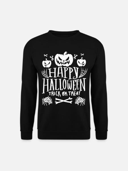 Fröhliches Halloween-Süßes oder Saures - Unisex Pullover - Schwarz