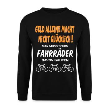 Fahrrad kaufen Fahrradfahrer Fahrradfahrerin - Unisex Pullover - Schwarz - Vorne - Alina (178cm) & Michal (187cm)