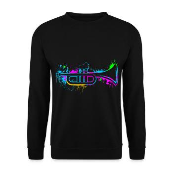 Trompete - Unisex Pullover - Schwarz - Vorne - Alina (178cm) & Michal (187cm)