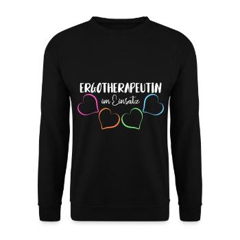 ERGOTHERAPEUTIN ERGOTHERAPIE - Unisex Pullover - Schwarz - Vorne - Alina (178cm) & Michal (187cm)