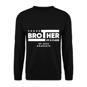 Proud Brother of A Class of 2022 Graduate Gift - Unisex Sweatshirt - black - Front - Alina (178cm) & Michal (187cm)