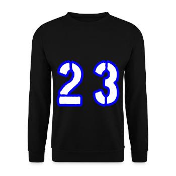 23 Number Symbol - Unisex Sweatshirt - black - Front - Alina (178cm) & Michal (187cm)