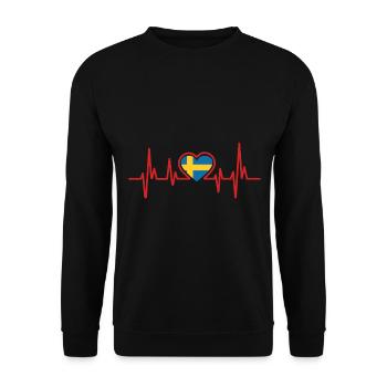 Schweden - Unisex Pullover - Schwarz - Vorne - Alina (178cm) & Michal (187cm)