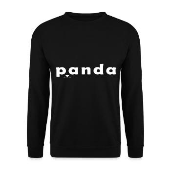 panda - Unisex Sweatshirt - black - Front - Alina (178cm) & Michal (187cm)