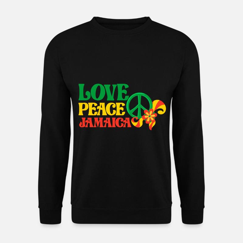 Love Peace Jamaica - Unisex Pullover - Schwarz