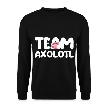 Axolotl - Sweat-shirt Unisexe - noir - Devant - Alina (178cm) & Michal (187cm)