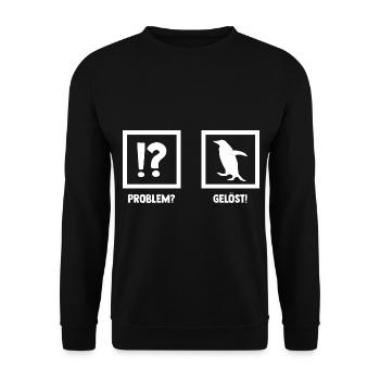 Pinguin - Unisex Pullover - Schwarz - Vorne - Alina (178cm) & Michal (187cm)