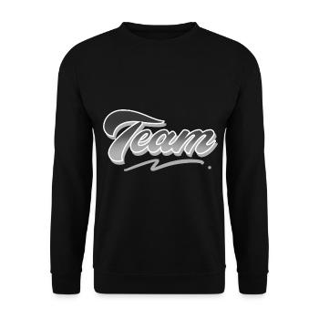 Team - Unisex Pullover - Schwarz - Vorne - Alina (178cm) & Michal (187cm)