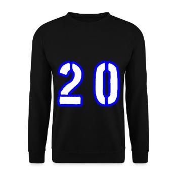 20 Zahl Symbol - Unisex Pullover - Schwarz - Vorne - Alina (178cm) & Michal (187cm)
