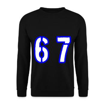 67 Number Symbol - Unisex Sweatshirt - black - Front - Alina (178cm) & Michal (187cm)