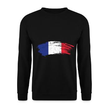 Frankreich - Unisex Pullover - Schwarz - Vorne - Alina (178cm) & Michal (187cm)