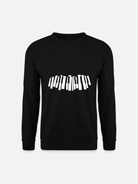 Klavier - Unisex Pullover - Schwarz