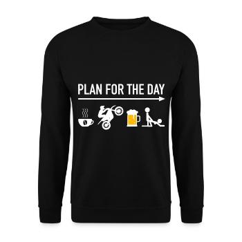 Motocross Daily Plan - Plan For The Day - Unisex Sweatshirt - black - Front - Alina (178cm) & Michal (187cm)