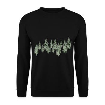 Tree Trees - Forest - Unisex Sweatshirt - black - Front - Alina (178cm) & Michal (187cm)
